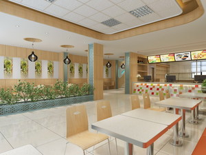 快餐店装修效果图